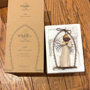 Willow Tree Angel Ornament with Brown and Cream Accents